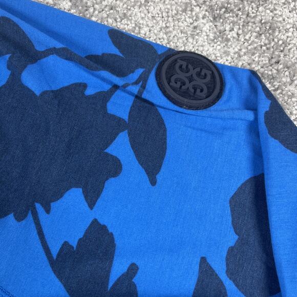 G Fore 1/4 Zip Pullover Mens Medium Tonal Floral Luxe Blue Mid Layer NWT - Picture 8 of 15